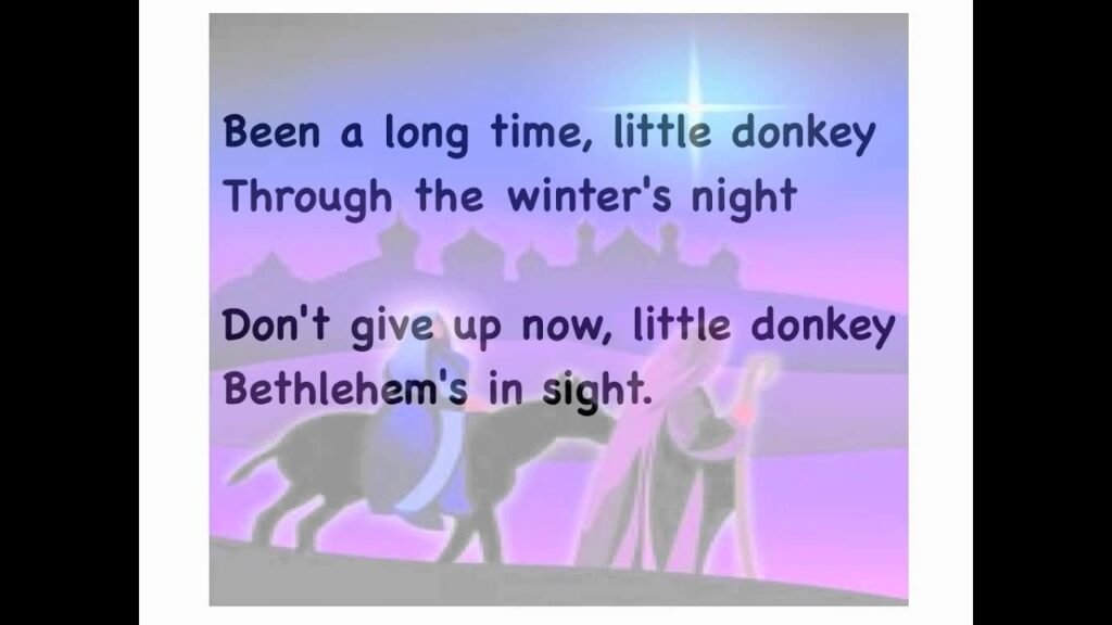 song lyrics for little donkey